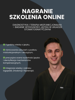 🟢 3 godziny wiedzy o języku 🟢 różnicowanie zaburzeń o podłożu miofunkcjonalnym i okluzyjnym 🟢 precyzyjna ocena wydolności języka i identyfikacja mechanizmów kompensacyjnych 🟢 integracja wiedzy Nagranie szkolenia : "Diagnostyka i terapia miofunkcjonalna – badanie wydolności języka w układzie stomatognatycznym".