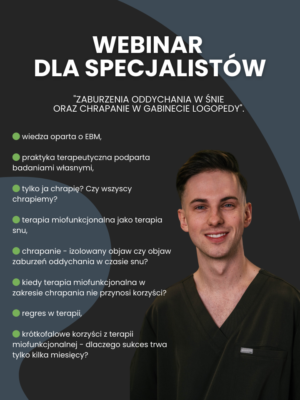 Kopia – Kopia – 🟢 3 godziny wiedzy o języku 🟢 różnicowanie zaburzeń o podłożu miofunkcjonalnym i okluzyjnym 🟢 precyzyjna ocena wydolności języka i identyfikacja mechanizmów kompensacyjnych 🟢 i-2 Nagranie webinaru dla specjalistów - "Zaburzenia oddychania w śnie oraz chrapanie w gabinecie logopedy".